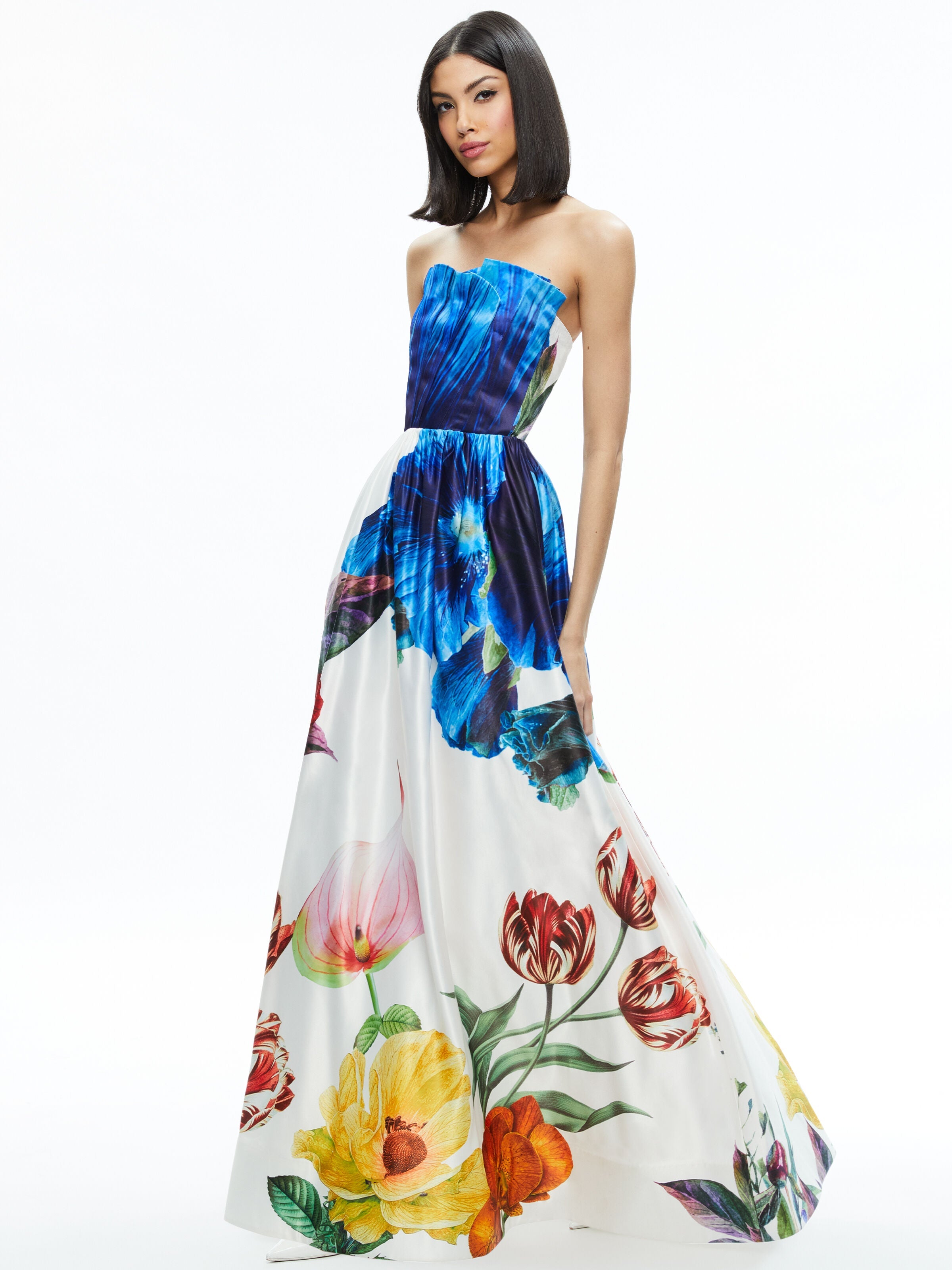 STELLA STRAPLESS GOWN-LE PARISIEN-ALICE + OLIVIA