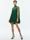 ZENON CAPE MINI DRESS-ALICE + OLIVIA