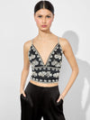 CARLI EMBELLISHED BRA TOP-Black-ALICE + OLIVIA