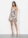 VELIA EMBELLISHED MINI GOWN-CHAMPAGNE/MULTI-ALICE + OLIVIA