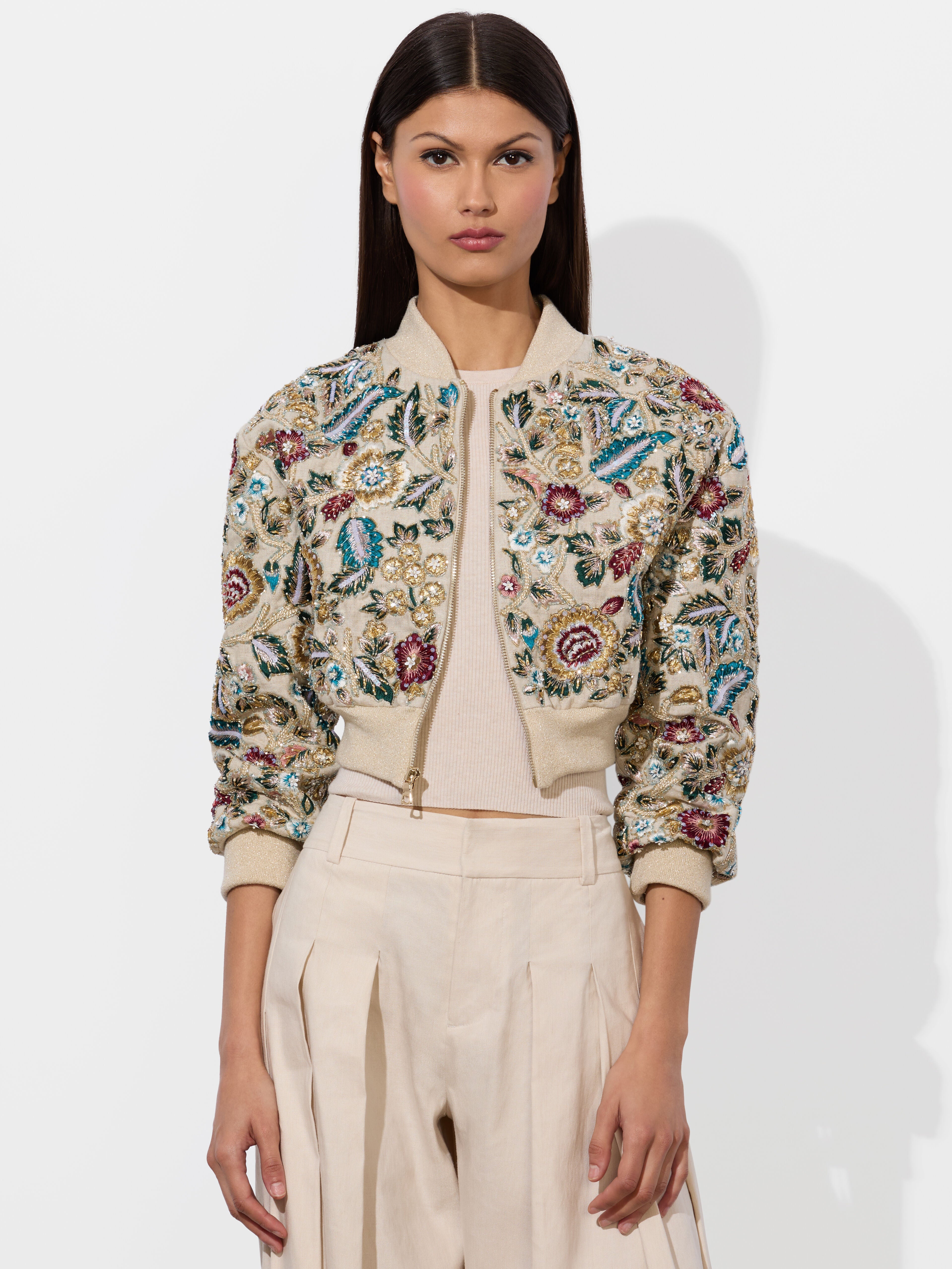 ODIE EMBELLISHED BOMBER-ALICE + OLIVIA