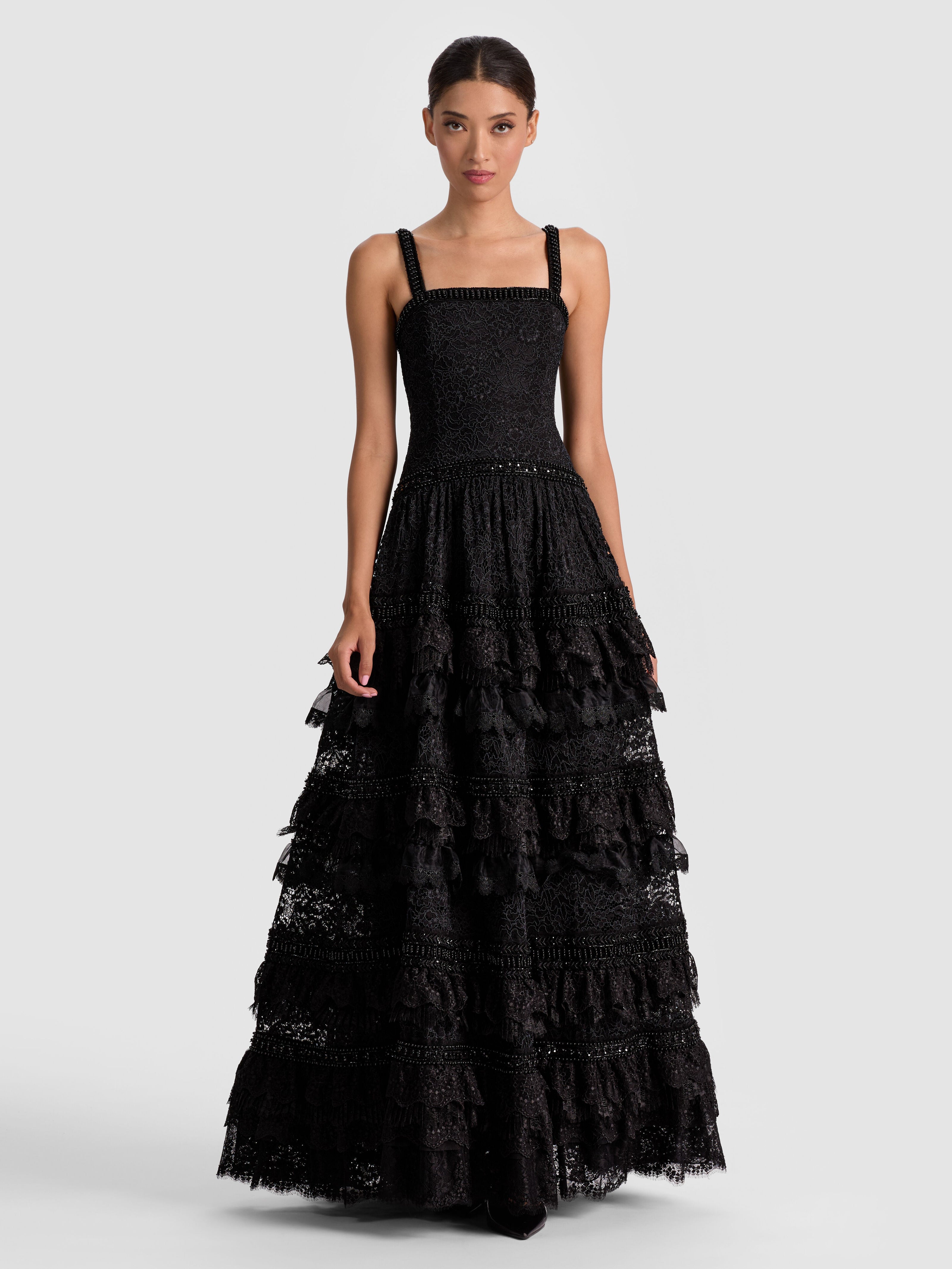 ZENA LACE MAXI DRESS-ALICE + OLIVIA