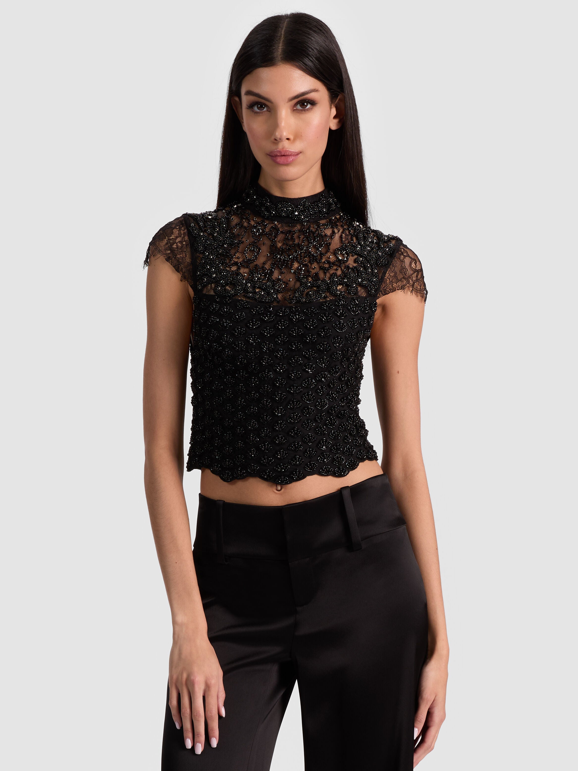 PRIA EMBELLISHED TOP-ALICE + OLIVIA