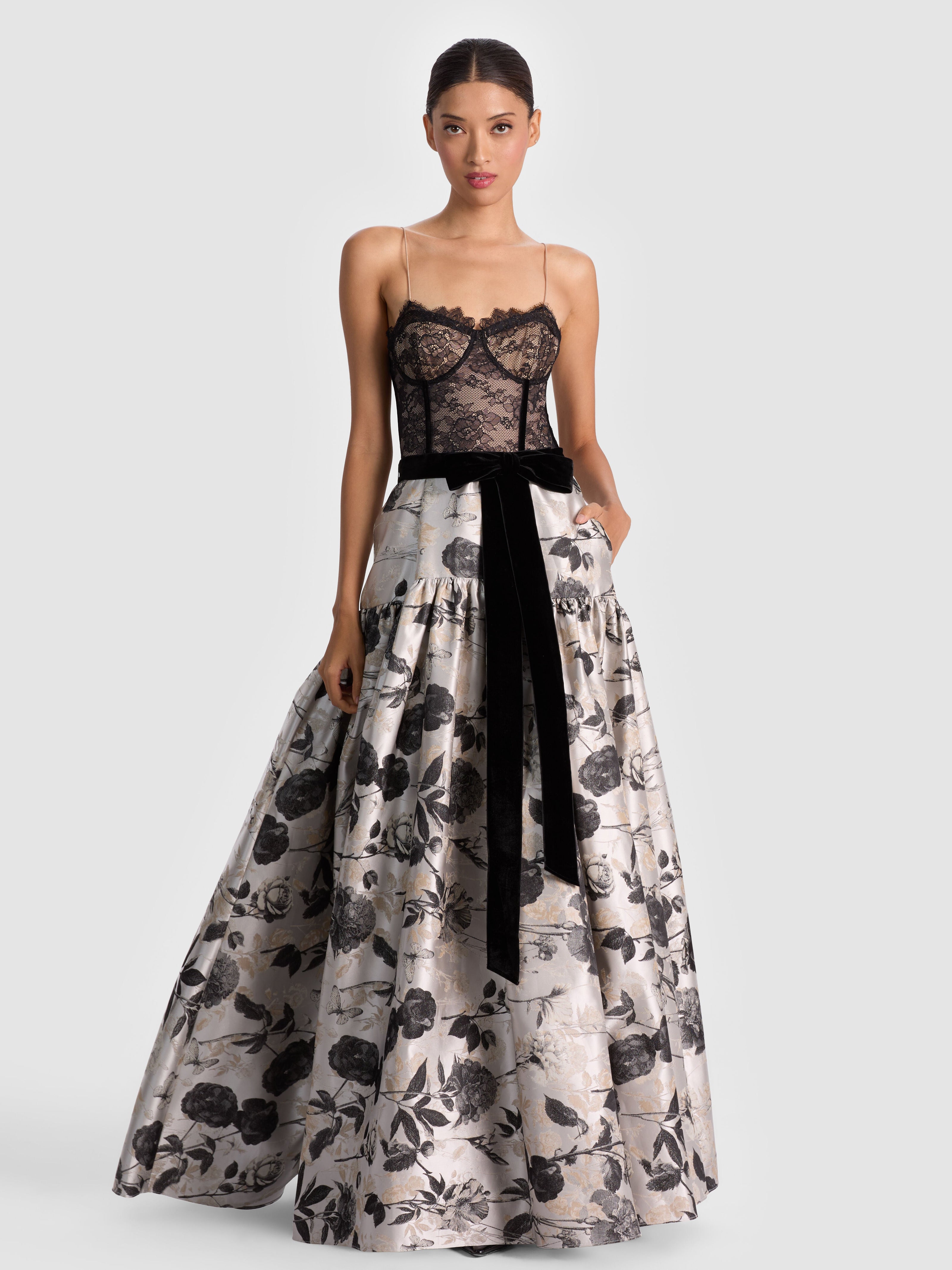 THERA TIERED GOWN-ALICE + OLIVIA