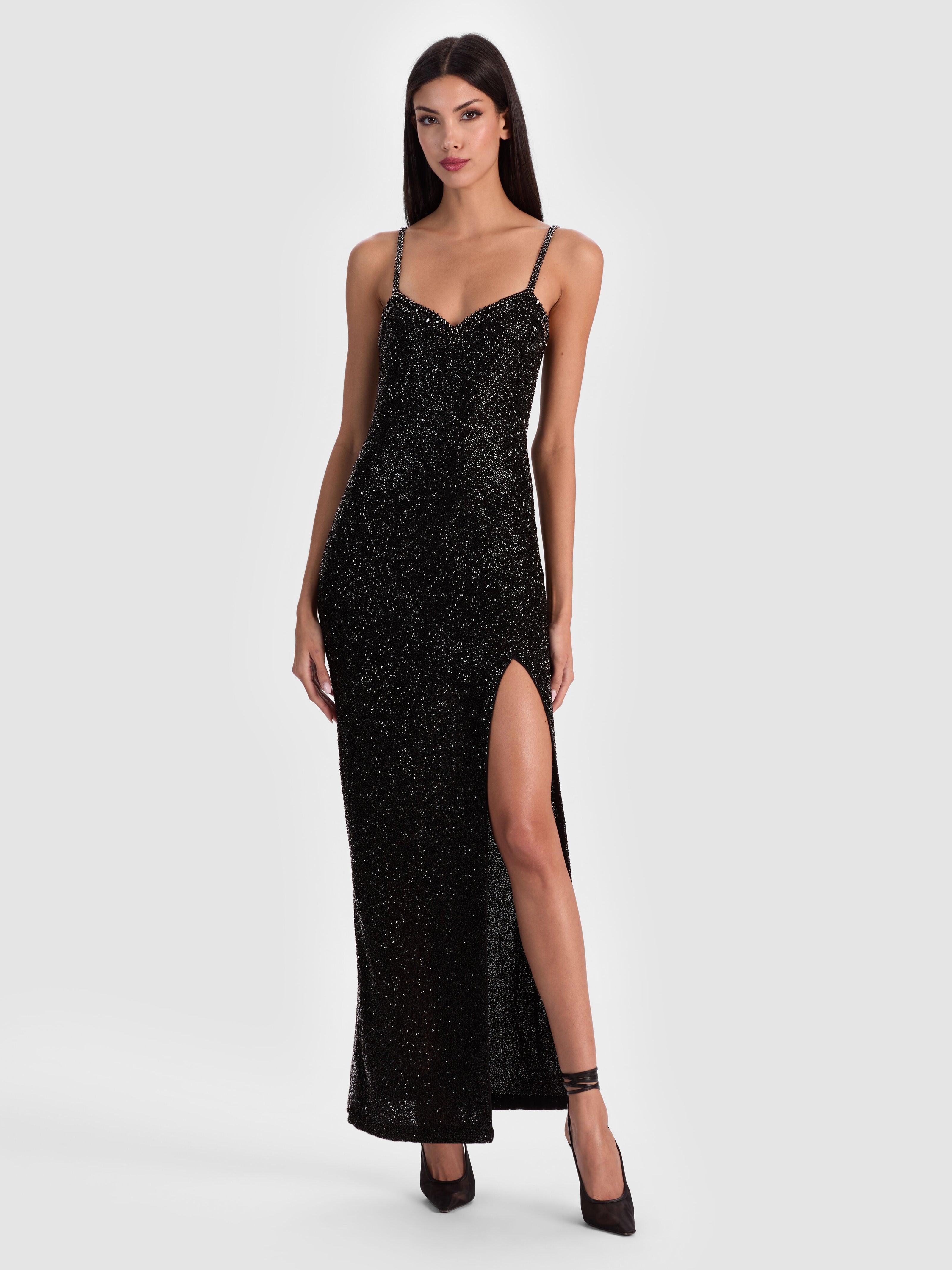 NINA EMBELLISHED MAXI DRESS-ALICE + OLIVIA