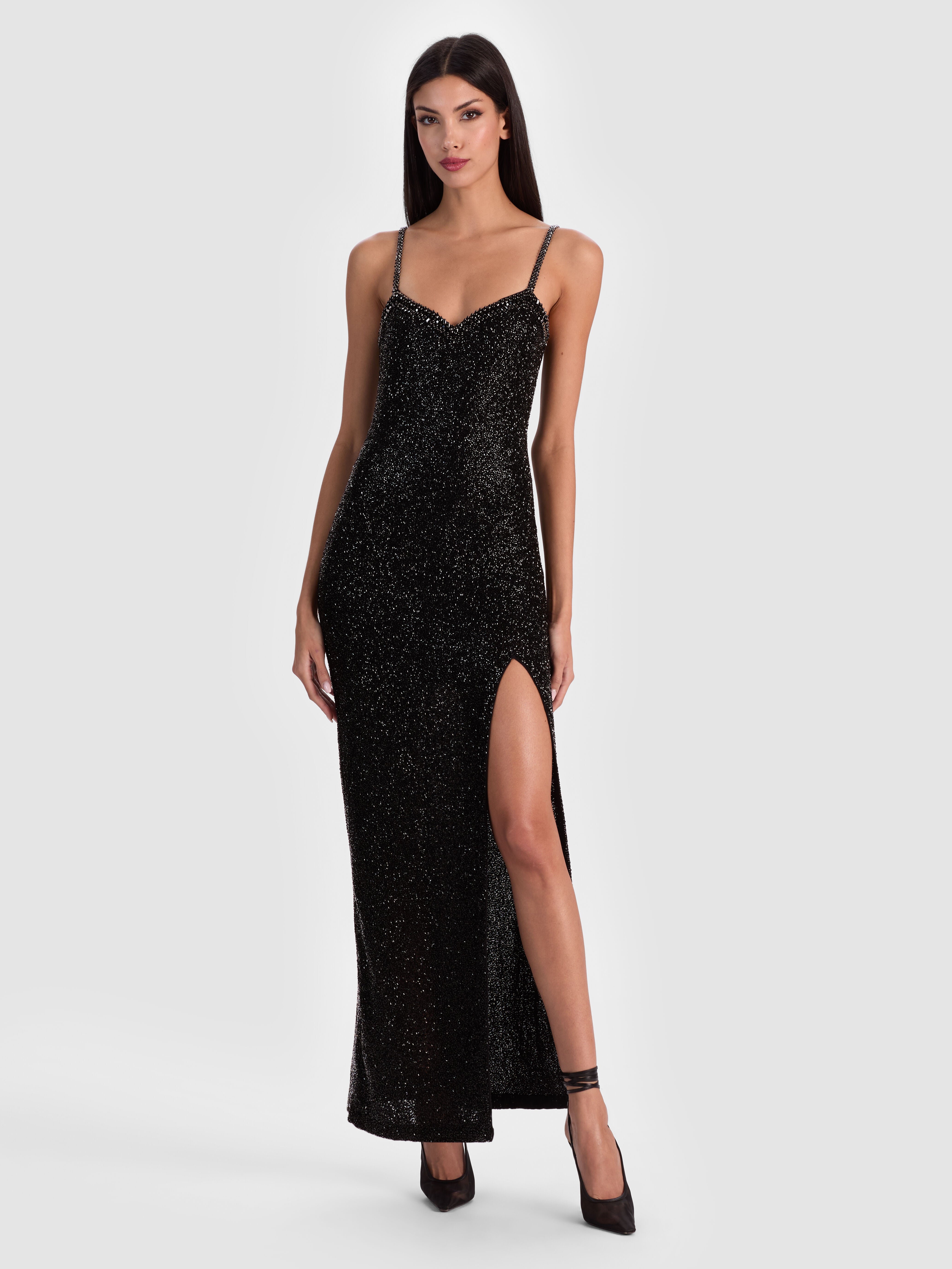 NINA EMBELLISHED MAXI DRESS-ALICE + OLIVIA