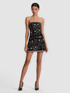 KATIA EMBELLISHED MINI GOWN-BLACK/WHITE-ALICE + OLIVIA