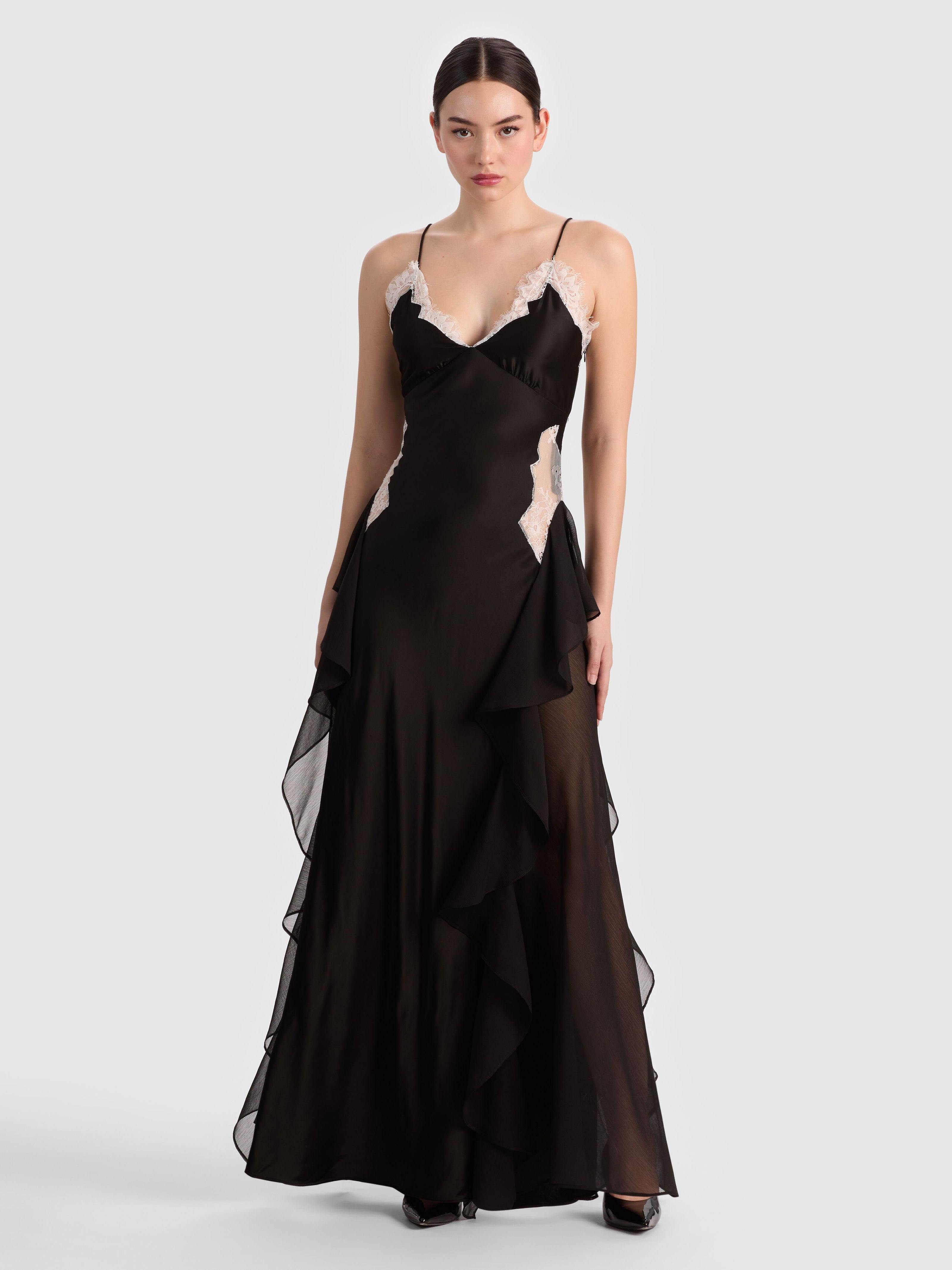 SHELBA RUFFLED GOWN-ALICE + OLIVIA