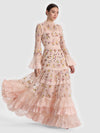 ALLEGRA EMBELLISHED LACE MAXI GOWN-ALICE + OLIVIA