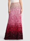 ASHTON FEATHERED SKIRT-ALICE + OLIVIA