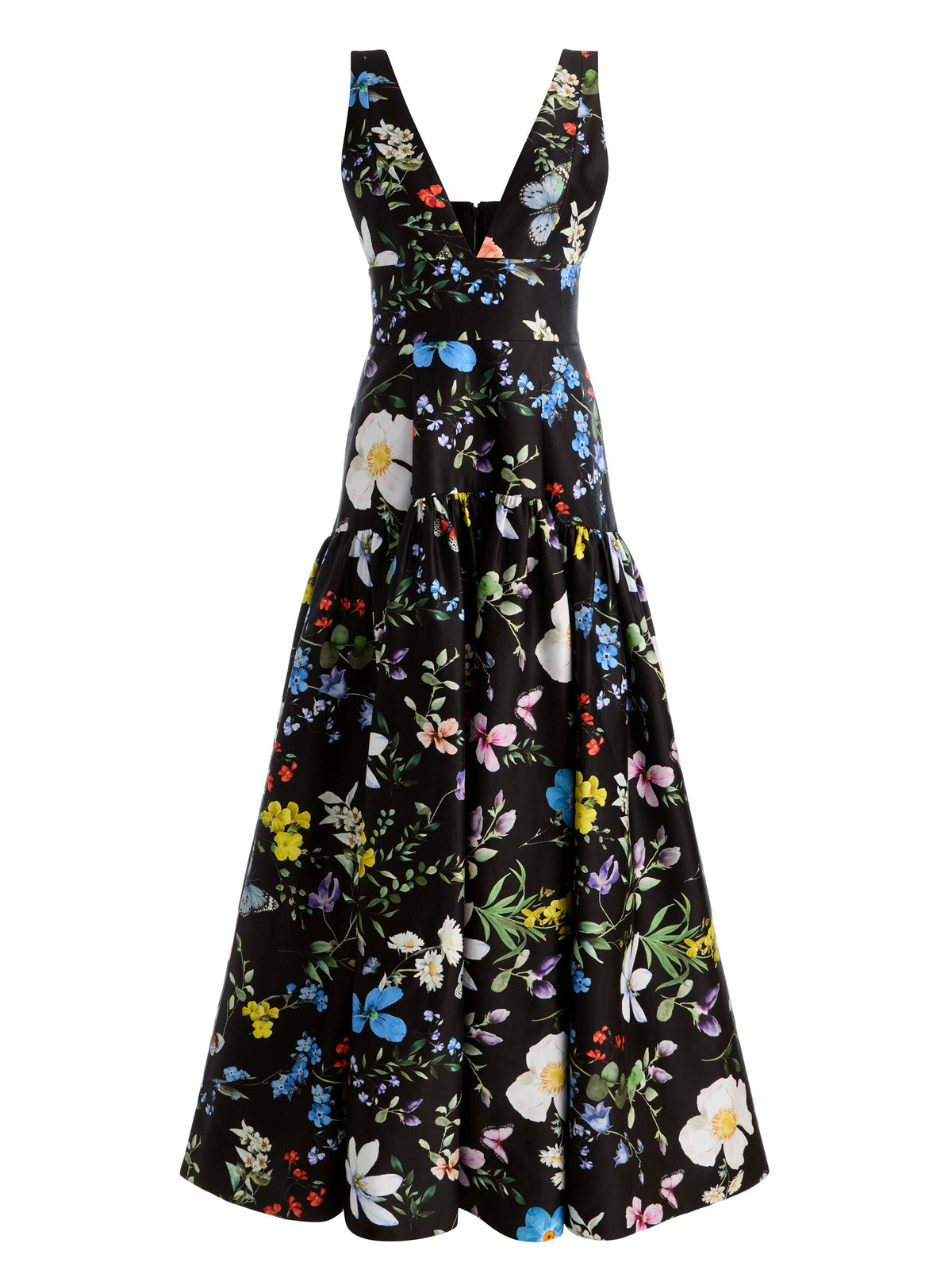 LILA STRUCTURED BALLGOWN - TWISTING VINES BLACK
