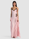SHELBA RUFFLED GOWN-ENGLISH ROSE/BLACK-ALICE + OLIVIA