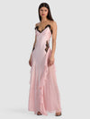 SHELBA RUFFLED GOWN-ENGLISH ROSE/BLACK-ALICE + OLIVIA