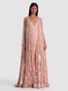 AZRIELLA EMBROIDERED MAXI GOWN CAPE-ALICE + OLIVIA