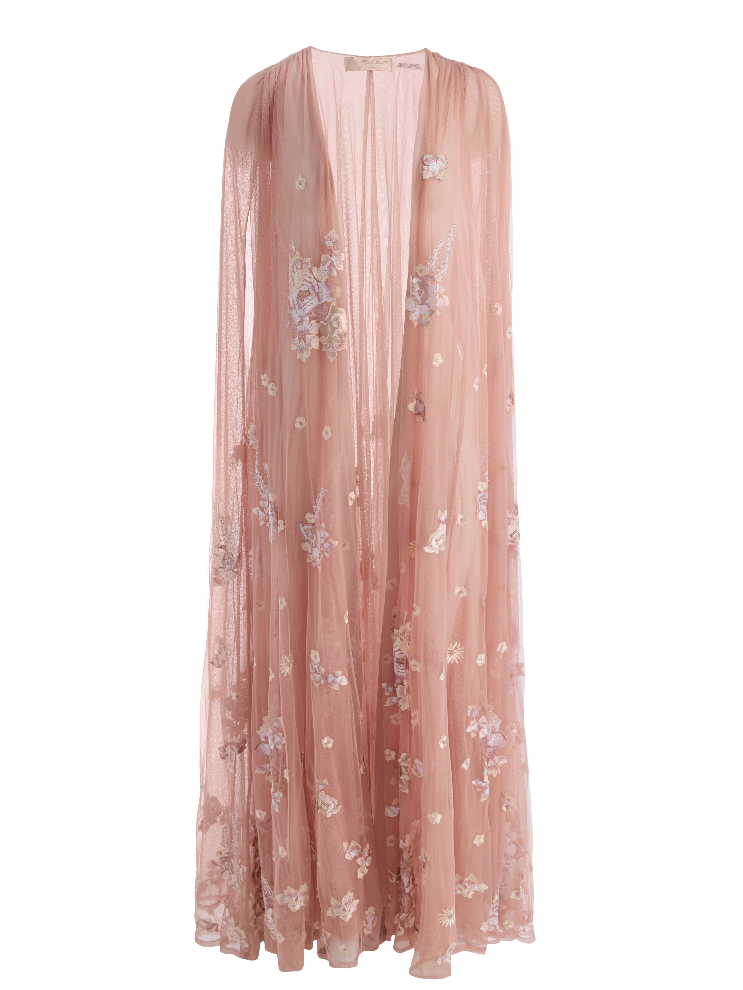 AZRIELLA EMBROIDERED MAXI GOWN CAPE-ALICE + OLIVIA
