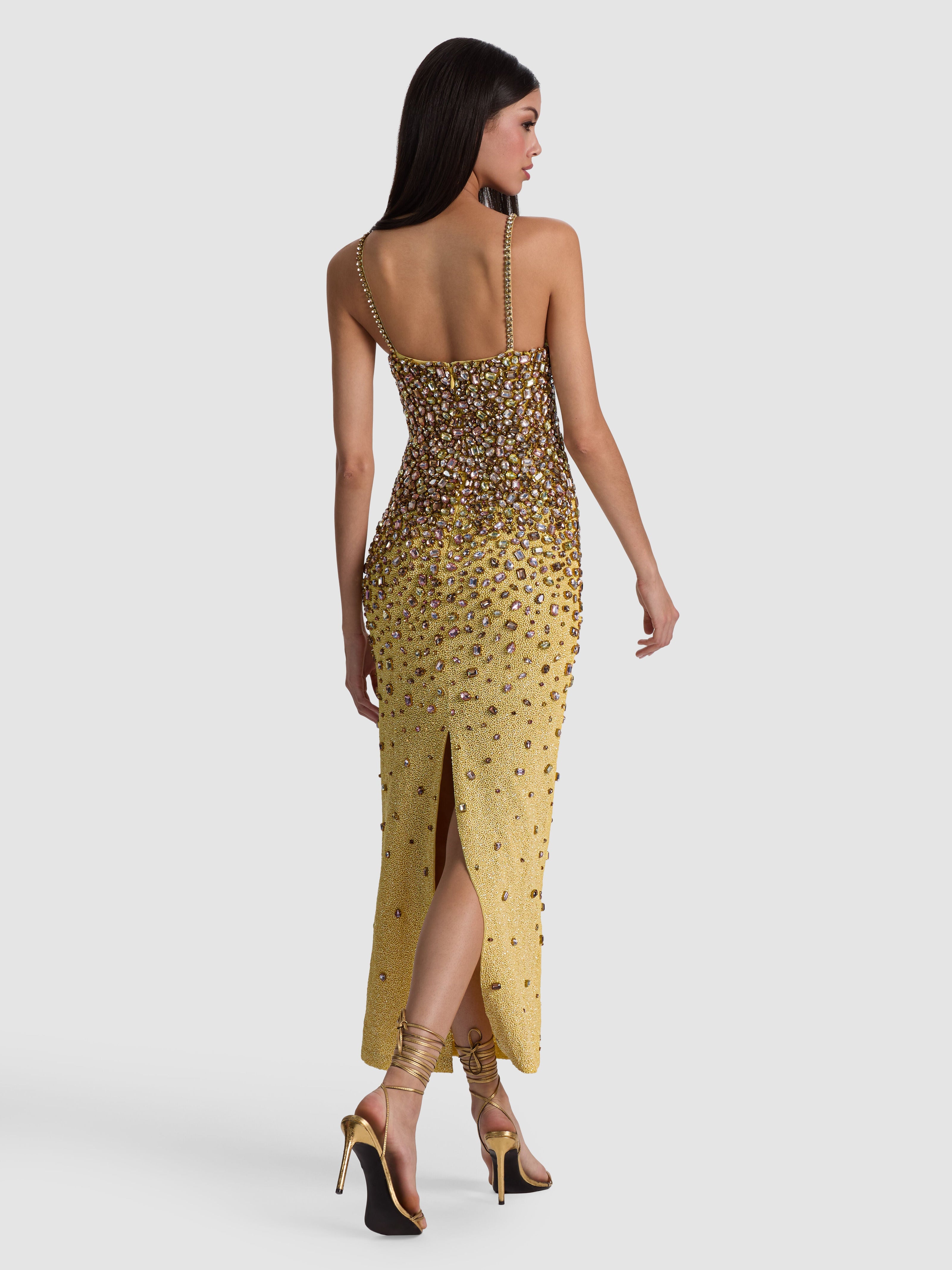 NINA EMBELLISHED MIDI GOWN-ALICE + OLIVIA