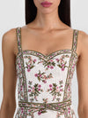 KATIA EMBELL EMBR SWEETHEART LANTERN MINI GOWN-OFF WHITE/MULTI-ALICE + OLIVIA