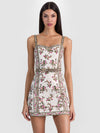 KATIA EMBELL EMBR SWEETHEART LANTERN MINI GOWN-OFF WHITE/MULTI-ALICE + OLIVIA