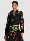 EDMOND EMBELL SHRUNKEN VARSITY JACKET-SOFT TULIP BLACK-ALICE + OLIVIA