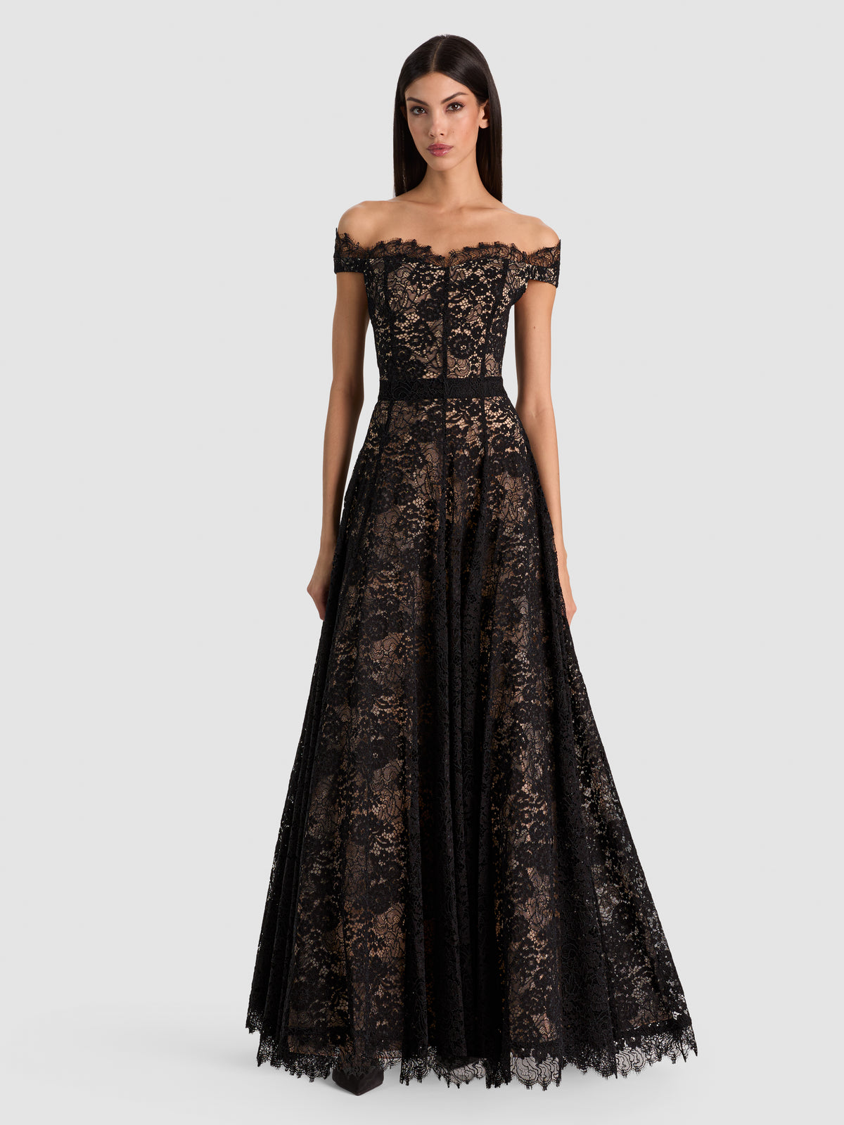 VIVIANA LACE GOWN-ALICE + OLIVIA