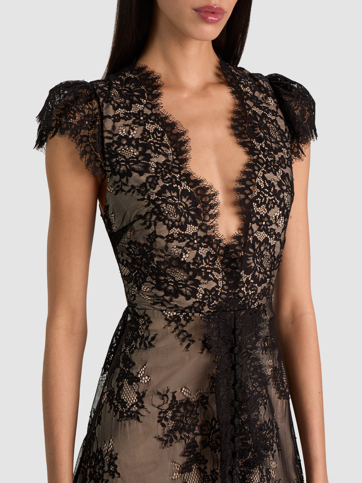 ROSEMARIE LACE GOWN-ALICE + OLIVIA