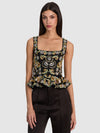 LILIANNA EMBELLISHED CORSET TOP-ALICE + OLIVIA