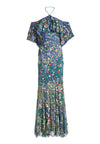 ANNALEA EMBELL HALTER GOWN-DENIM BLUE/MULTI-ALICE + OLIVIA