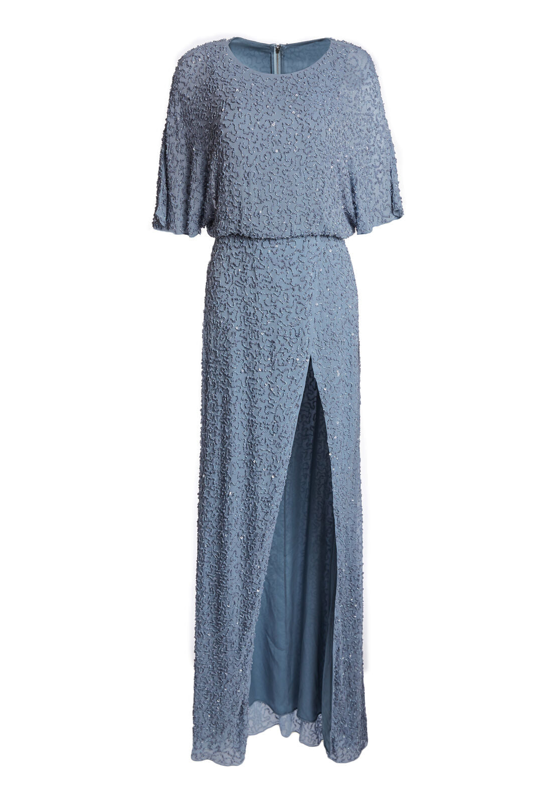ARORA EMBELL CAPE SLV GOWN-CHAMBRAY-ALICE + OLIVIA