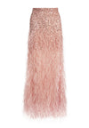 ASHTON EMB FSHTL SKT W FTHRS-ROSE GOLD-ALICE + OLIVIA