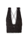 KLEIN EMBELL CROSS BK BRA TOP-Black-ALICE + OLIVIA