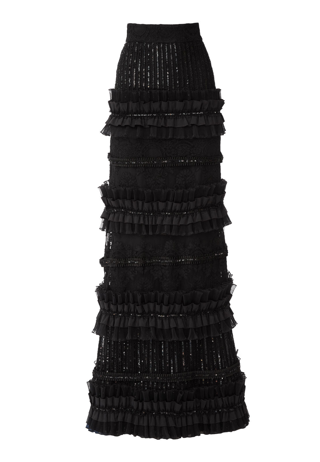 SAMIA PLEATED TIER BALL GOWN-ALICE + OLIVIA