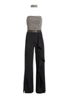 LATONYA EMBL BSTIER RFLD JMPST-BLACK/CRYSTAL-ALICE + OLIVIA
