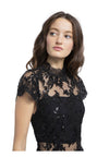 ALAINA BEADED MOCK NK SS JUMP-ALICE + OLIVIA