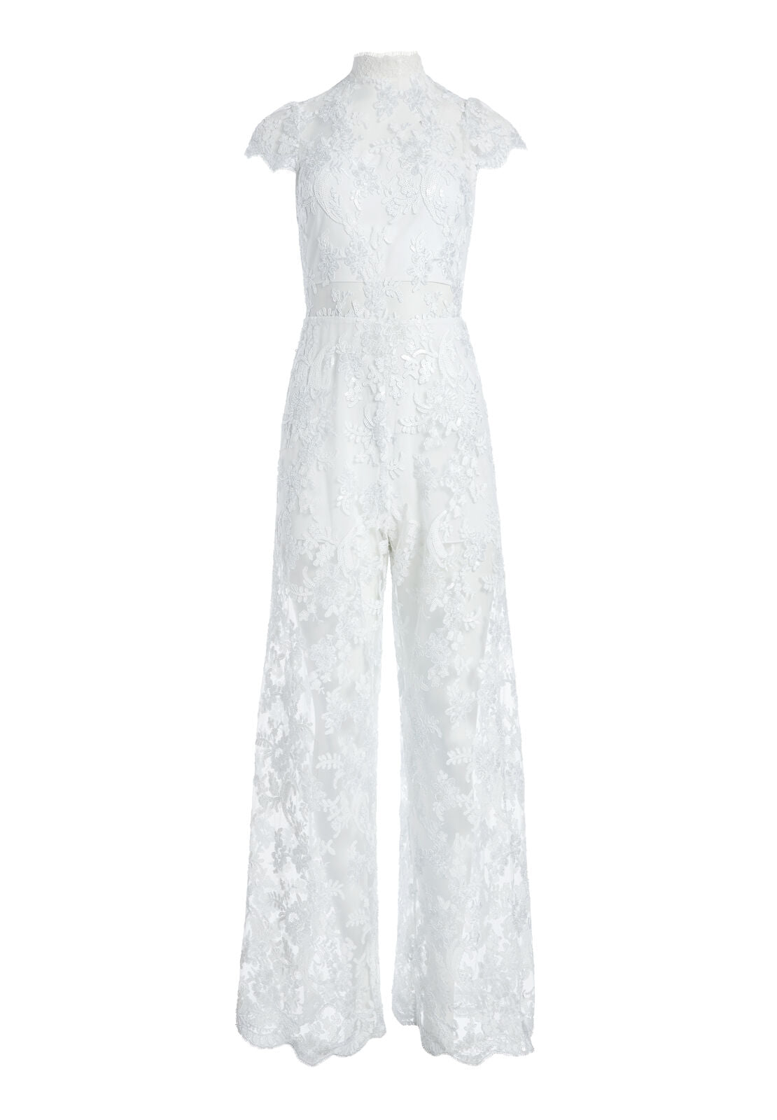 ALAINA BEADED MOCK NECK JUMPSUIT-ALICE + OLIVIA