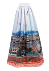 TINA EMBELLISHED BALLGOWN SKIRT-PARIS COLLAGE MULTI-ALICE + OLIVIA