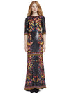 JAE SEQUIN GOWN-BLACK/MULTI-ALICE + OLIVIA