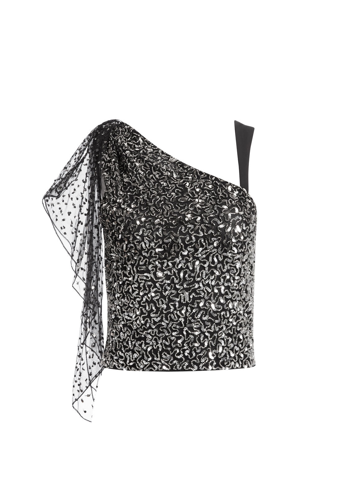 BLISS ASYMMETRICAL SEQUIN TOP