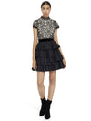 DORIAN CRYSTAL MOCK NECK MINI GOWN-ALICE + OLIVIA