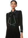 JEANNIE BOW COLLAR BUTTON DOWN-ALICE + OLIVIA