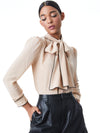 JEANNIE BOW COLLAR BUTTON DOWN-ALICE + OLIVIA