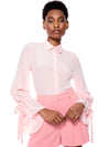 WILLA FEMINIST PLACKET TOP-ALICE + OLIVIA