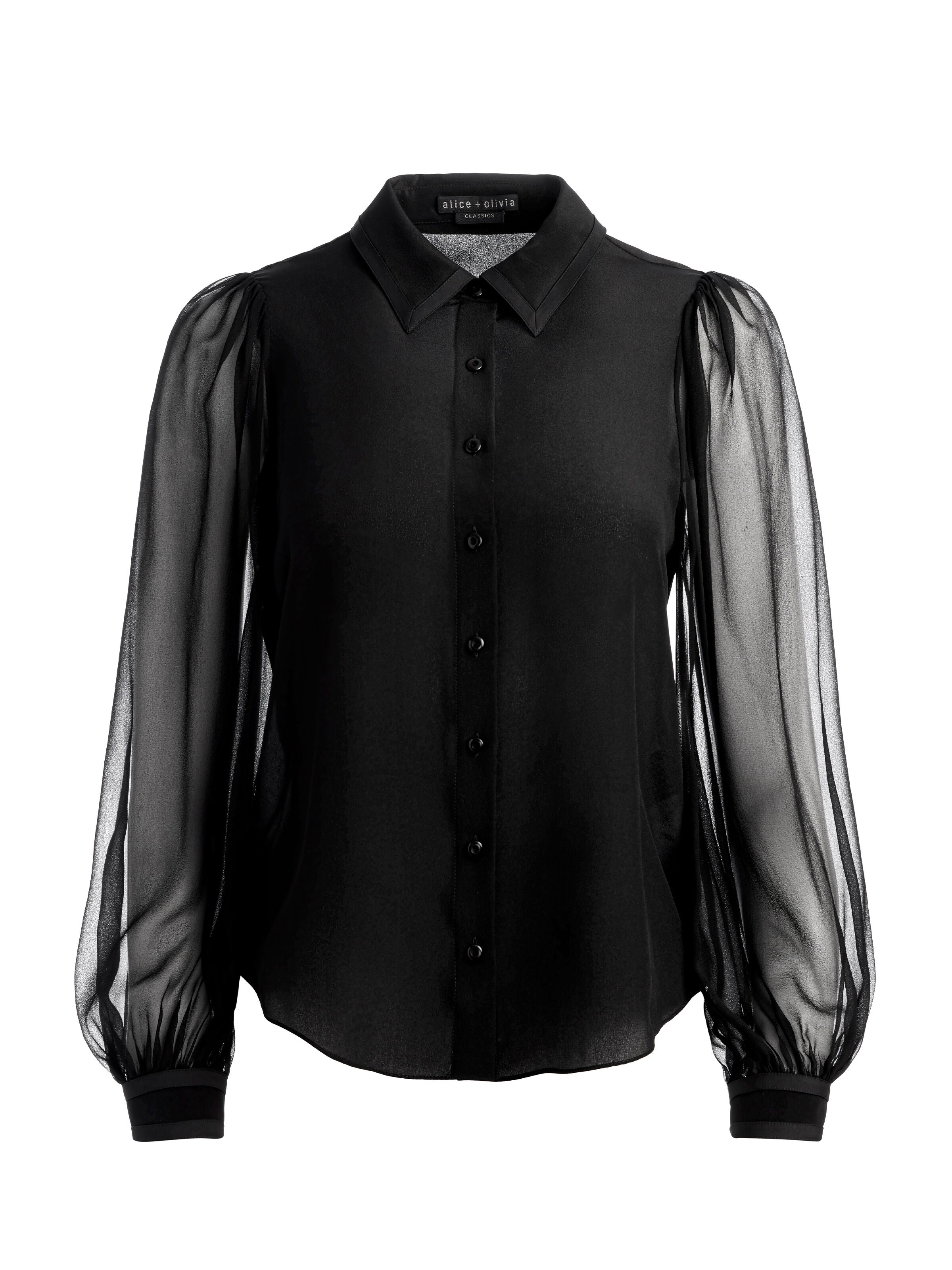 ROANNE BLSN SLV BUTTON DOWN-ALICE + OLIVIA