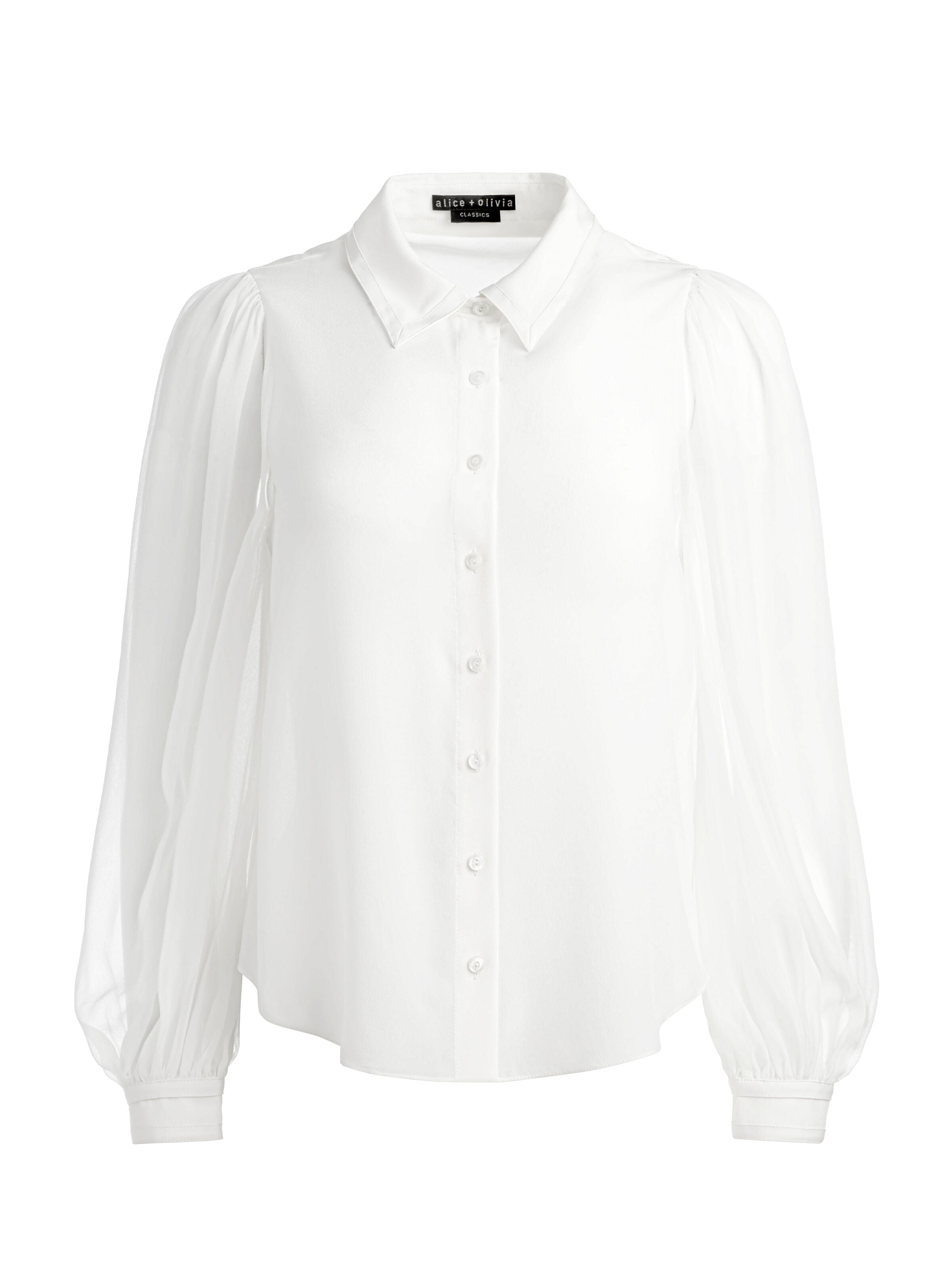 ROANNE BLSN SLV BUTTON DOWN-ALICE + OLIVIA