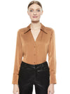 HOPE BUTTON DOWN BLOUSE-ALICE + OLIVIA