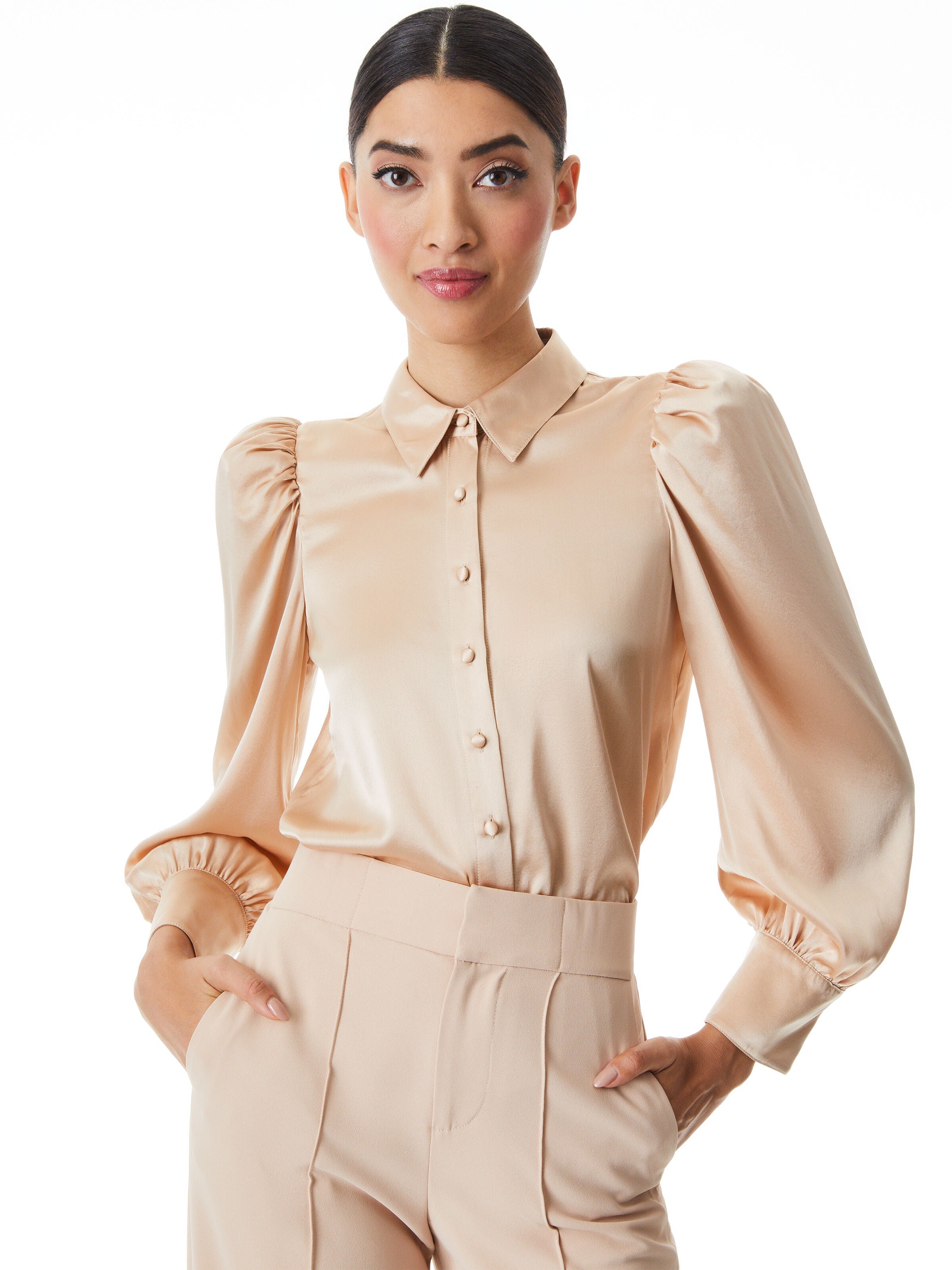 NADINE PUFF SLEEVE BUTTON DOWN