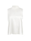 KASHA SMOCKED NECK SLEEVLESS BLOUSE-ALICE + OLIVIA