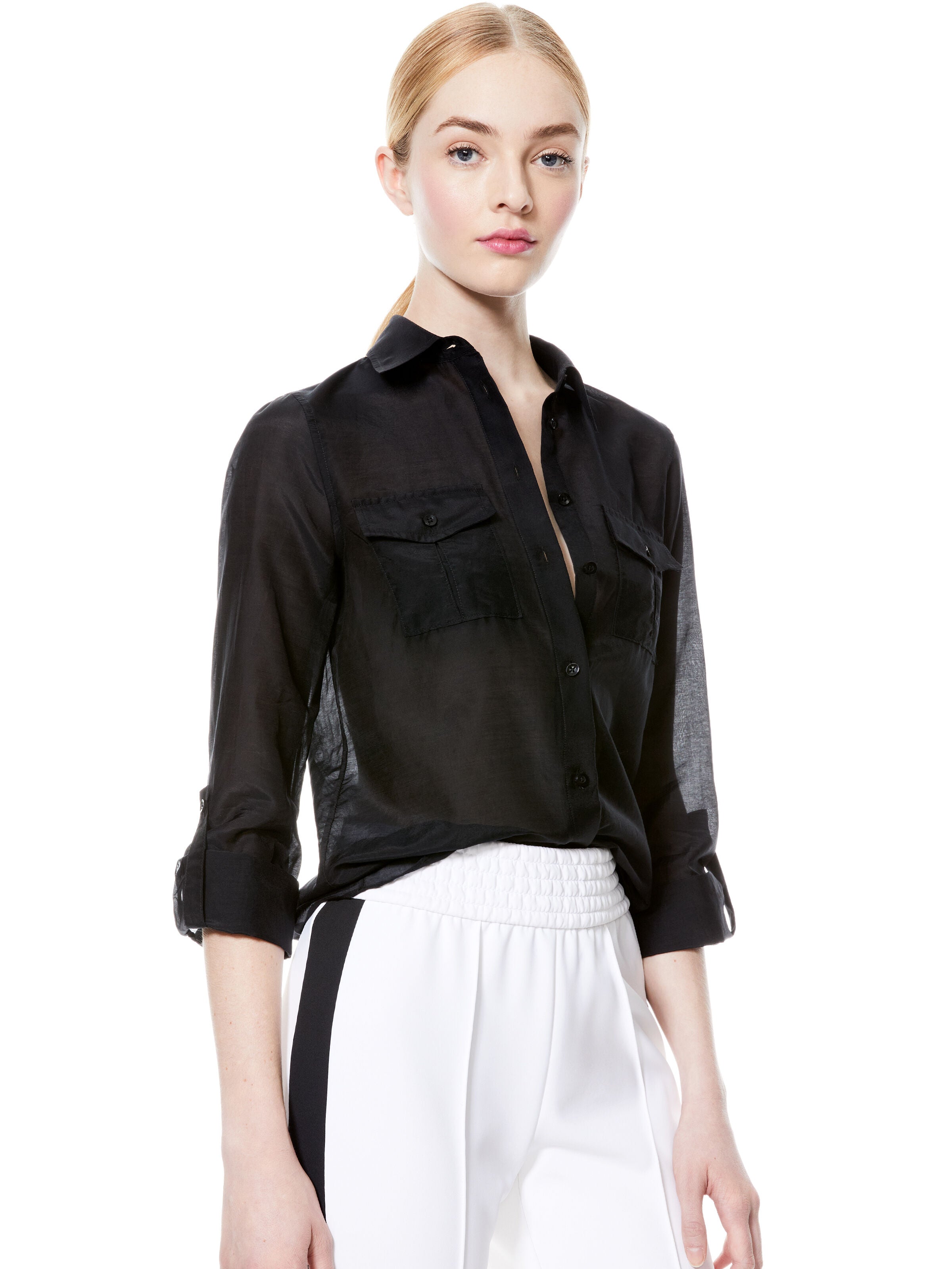 WILLA CARGO POCKET TOP-ALICE + OLIVIA