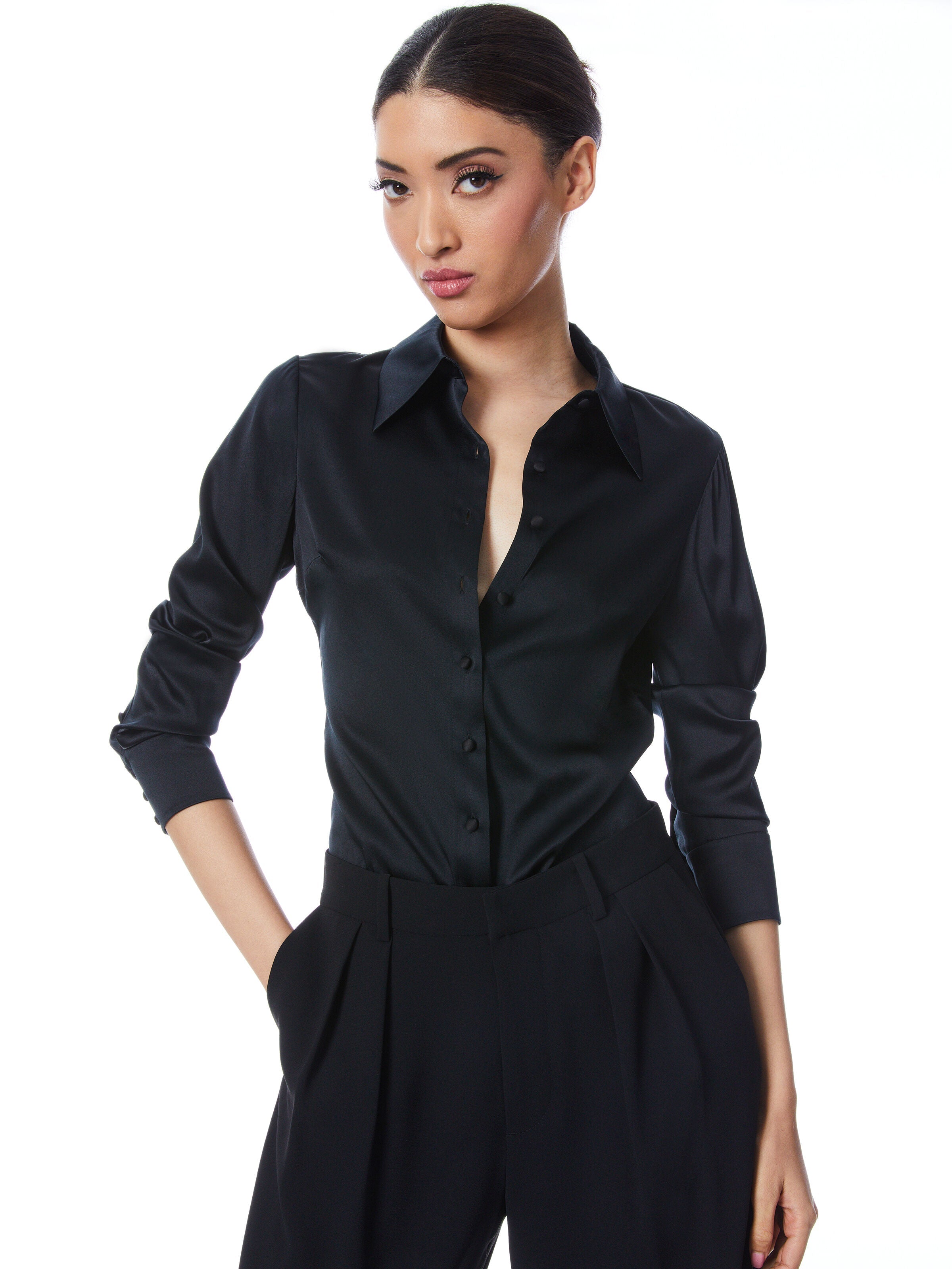 WILLA FITTED TOP-ALICE + OLIVIA