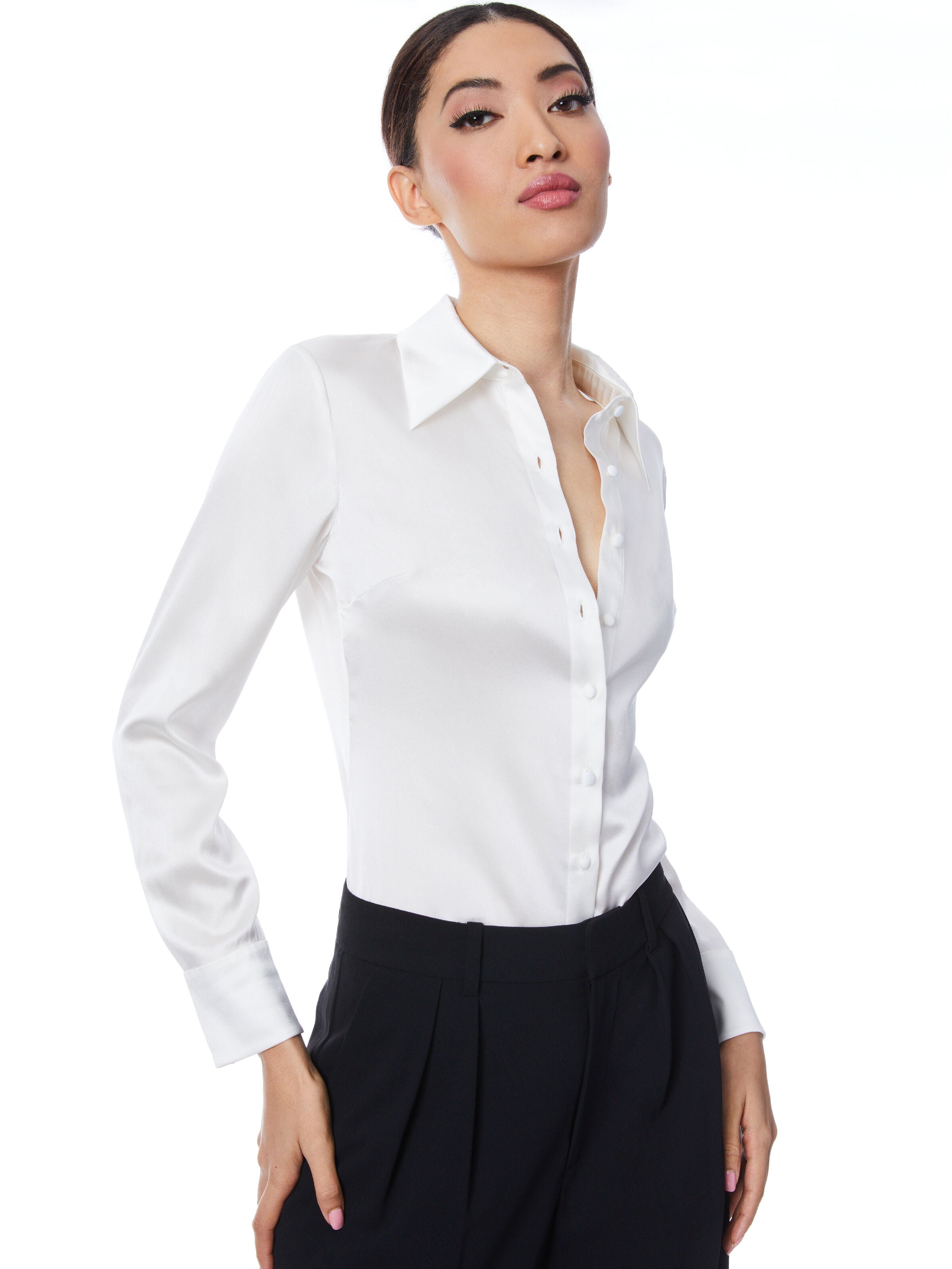 WILLA FITTED TOP-ALICE + OLIVIA