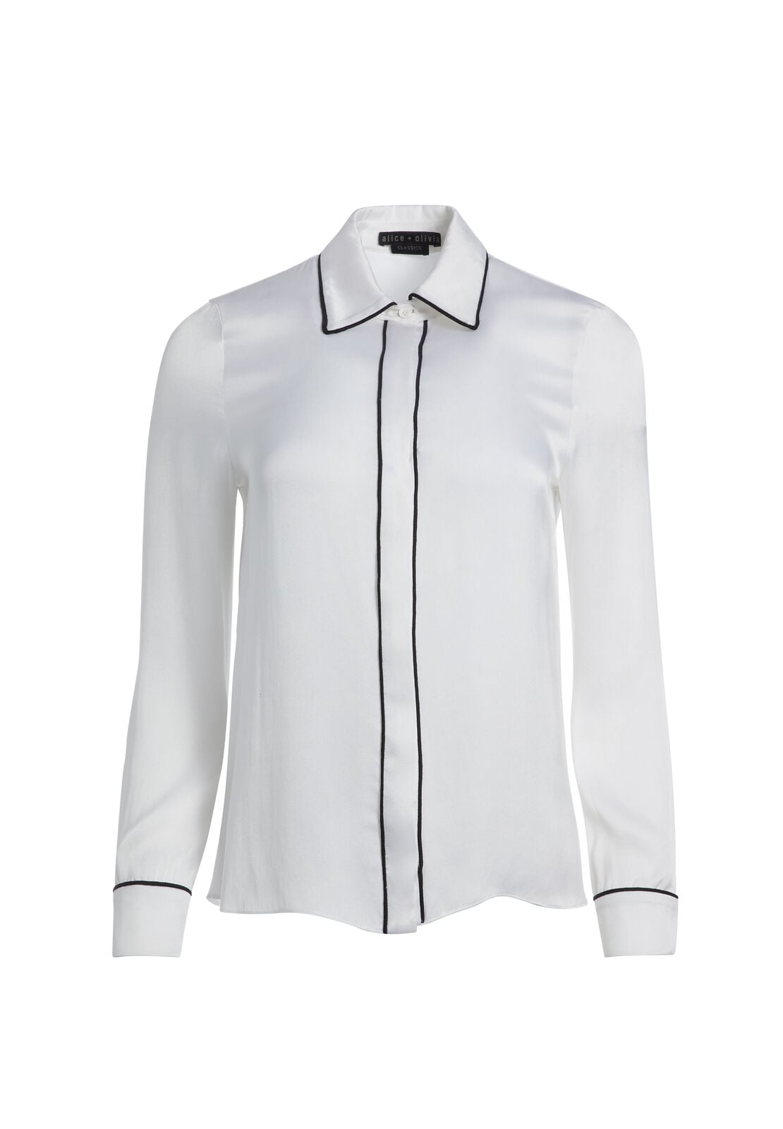 WILLA FEMINIST PLACKET TOP-ALICE + OLIVIA